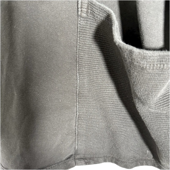 100% Cotton Black Cowl Neck Shirt Mixed Media Lagenlook Lagom Oversized - Picture 9 of 12